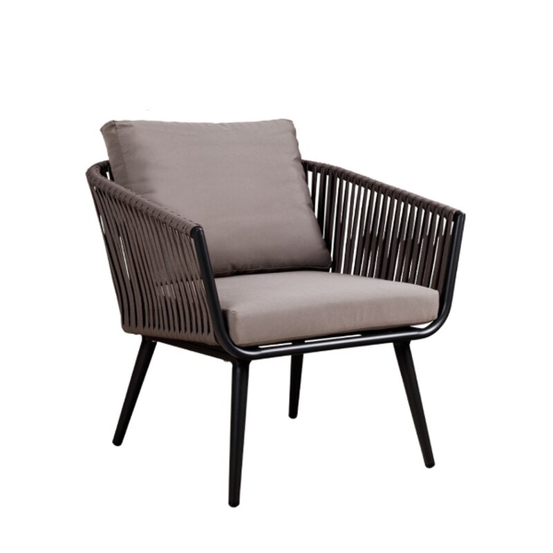 Fauteuil lounge extrieur anthracite ROMINOTA