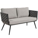 Canap lounge extrieur gris taupe ROMINOTA