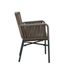 Chaise dextrieur aluminium et fibres tresses gris taupe SIMARA