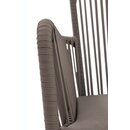 Chaise dextrieur aluminium et fibres tresses gris taupe SIMARA