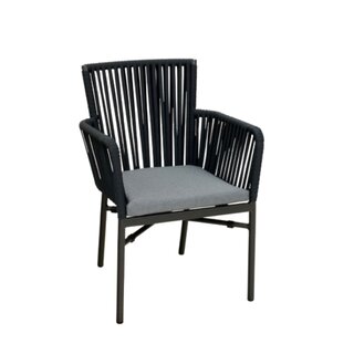 Chaise dextrieur aluminium et fibres tresses gris...