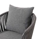 Chaise dextrieur aluminium et fibres tresses anthracite KAIRO