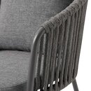 Chaise dextrieur aluminium et fibres tresses anthracite KAIRO