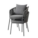 Chaise dextrieur aluminium et fibres tresses anthracite KAIRO