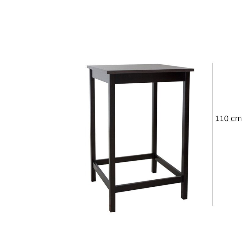 Table haute en bois ZARA H 60cm x 60cm Weng Sans