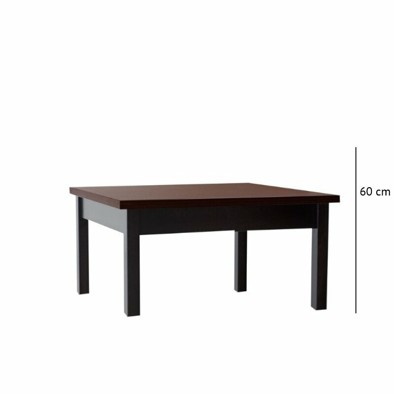 Table basse en bois ZARA 70cm x 70cm Noyer clair