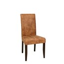 Chaise en bois rembourrée ECITA Hêtre foncé Simili-cuir antique