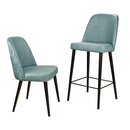 Chaise opra en bois rembourre SONA Blanc Simili-cuir