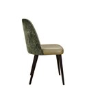 Chaise op�ra en bois rembourr�e SONA Noir Simili-cuir