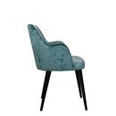 Chaise op�ra en bois rembourr�e SONA A Blanc Simili-cuir antique
