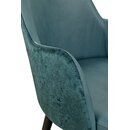 Chaise op�ra en bois rembourr�e SONA A Blanc Simili-cuir antique