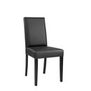 Chaise en bois rembourr�e BIATAN Blanc Simili-cuir