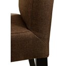 Chaise en bois rembourrée BIATAN Noir Simili-cuir