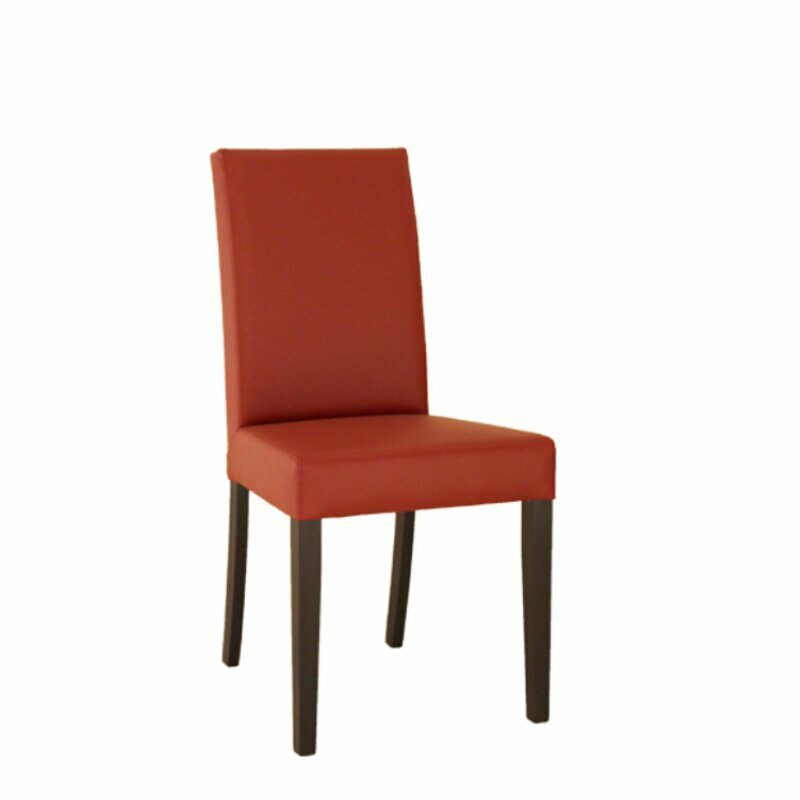Chaise en bois rembourrée BIATAN Hêtre naturel Simili-cuir