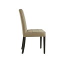 Chaise en bois rembourre matelasse BIATAN-200 Weng (Noyer fonc) Tissus