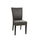 Chaise en bois rembourr�e JINIDIS Blanc Simili-cuir antique