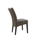 Chaise en bois rembourr�e JINIDIS Noir Simili-cuir antique