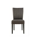 Chaise en bois rembourr�e JINIDIS H�tre fonc� Cuir v�ritable