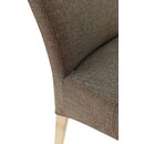 Chaise en bois rembourr�e JINIDIS Noyer clair Tissus