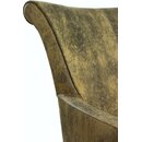Chaise en bois rembourrée CLASINO A Noir Simili-cuir antique