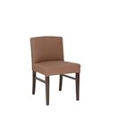 Chaise en bois rembourre LEBOR Blanc Simili-cuir