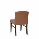 Chaise en bois rembourrée LEBOR Blanc Simili-cuir