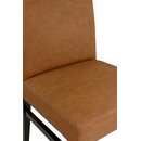 Chaise en bois rembourrée LEBOR Blanc Simili-cuir