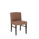 Chaise en bois rembourr�e LEBOR Noir Simili-cuir antique