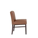 Chaise en bois rembourr�e LEBOR Noir Simili-cuir antique