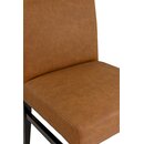Chaise en bois rembourr�e LEBOR Noir Simili-cuir antique