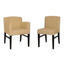 Chaise en bois rembourr�e LEBOR Noir Tissus