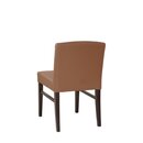 Chaise en bois rembourrée LEBOR Hêtre naturel Simili-cuir antique
