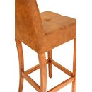 Chaise de bar en bois rembourre DEXORA B Blanc Simili cuir