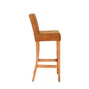 Chaise de bar en bois rembourr�e DEXORA B Noir Tissu LUX
