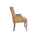Chaise en bois rembourre capitonne avec accoudoirs STELLA Cerisier Simili-cuir antique