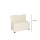 Banquette composable largeur 100cm SINTO Blanc Cuir