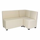 Banquette composable largeur 100cm SINTO Noyer clair Simili-cuir antique
