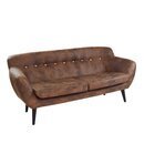 Canap style scandinave SCANDARA 3 places Weng (Noyer fonc) Tissus