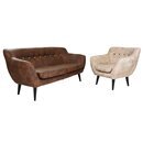 Canap style scandinave SCANDARA 3 places Weng (Noyer fonc) Tissus