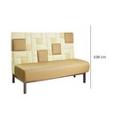 Banquette modulable Q-115 au mtre linaire Noyer clair Simili-cuir