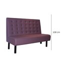 Banquette modulable Q-105 au mtre linaire   Noyer clair Simili-cuir