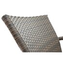 Chaise dextrieur rsine tresse BASATO taupe