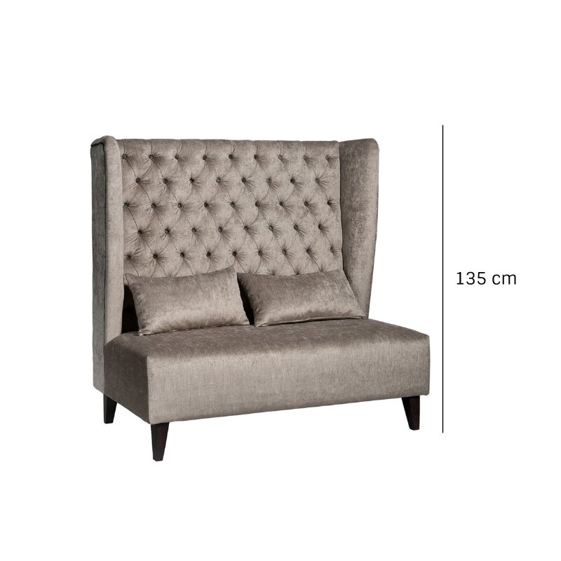 Banquette baroque modulable largeur sur-mesure STILA-H2