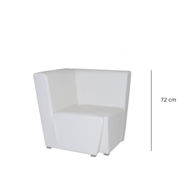 Banquette dangle composable CARIMA Noir Simili-cuir