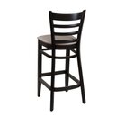 Chaise de bar en bois assise rembourr�e ZEUS BP H�tre naturel Simili-cuir