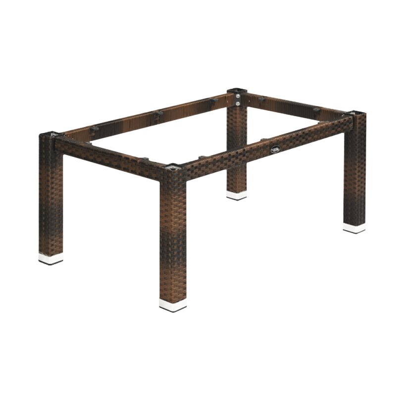 Structure de table basse rsine tresse SILVER brun (haut. 40cm) 120 x 80 cm