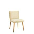 Chaise en bois rembourre VISETA Nougat Tissus