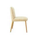 Chaise en bois rembourre VISETA Nougat Tissus