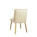 Chaise en bois rembourre VISETA Nougat Tissus