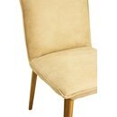 Chaise en bois rembourre VISETA Nougat Tissus